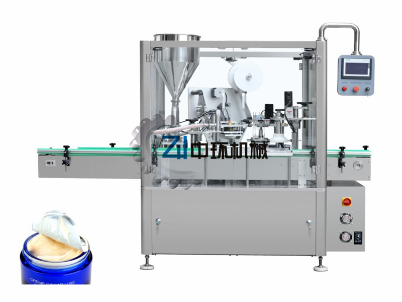 RFXG-40A 全自動膏霜灌裝覆膜旋蓋機